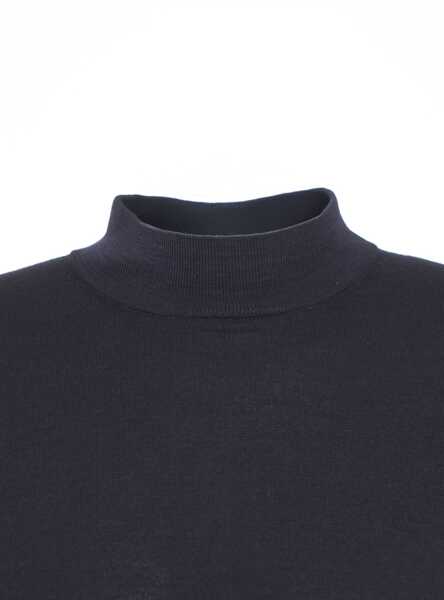 Pulovere Paolo Pecora Mock neck sweater Blue Barbati (BM 19030939) 4