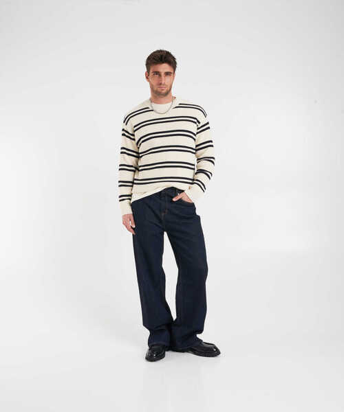 Pulovere CLOSED Striped sweater White Barbati (BM 19030948) 3