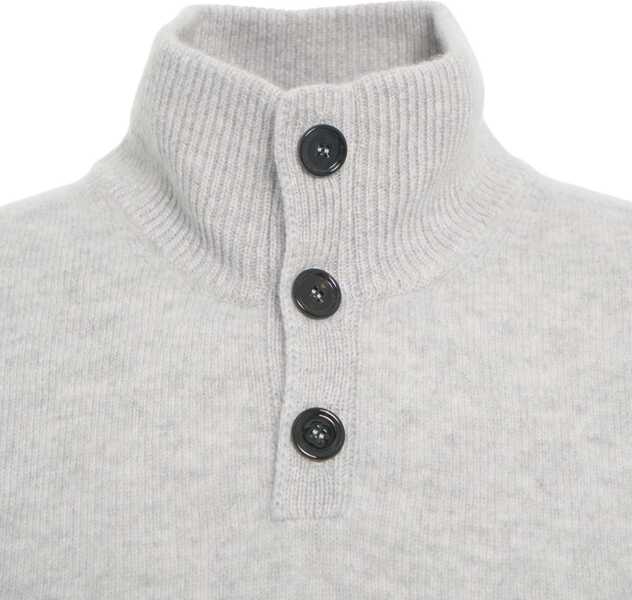 Pulovere Dondup Cashmere sweater with stand-up collar Grey Barbati (BM 19030954) 6