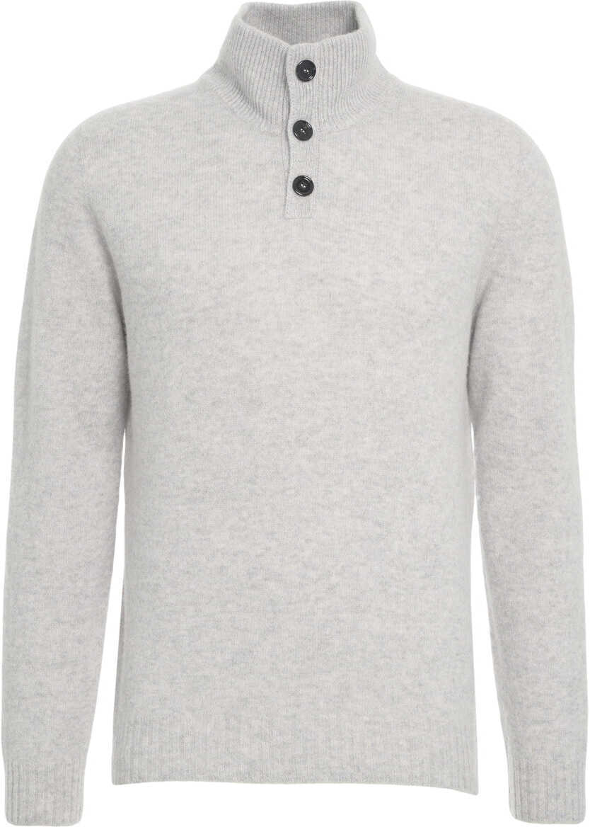 Pulovere Dondup Cashmere sweater with stand-up collar Grey Barbati (BM 19030954) 1