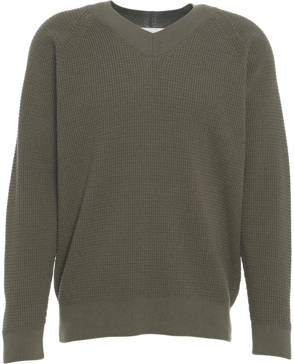 Pulovere CLOSED Knit sweater with V-neck Green Barbati (BM 19030966) 2