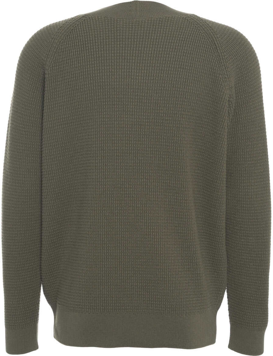 Pulovere CLOSED Knit sweater with V-neck Green Barbati (BM 19030966) 3