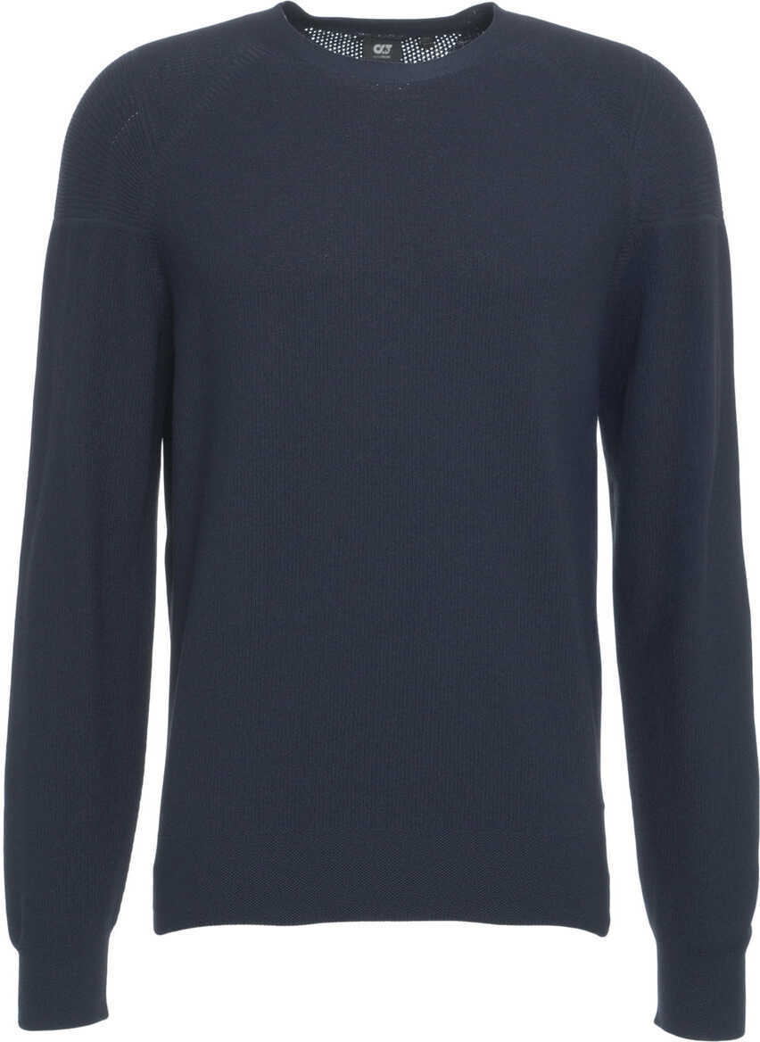 Pulovere AlphaTauri Crew neck sweater Blue Barbati (BM 19030969) 2