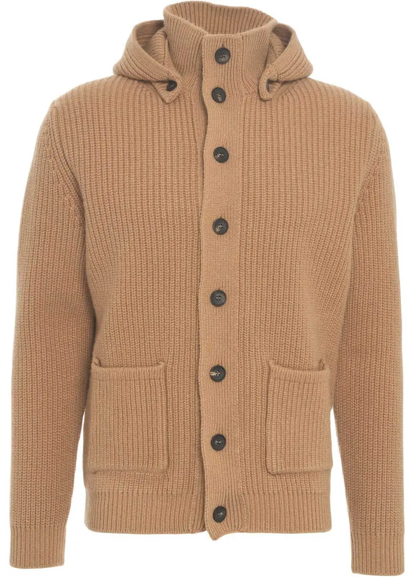 Cardigane Gender Ribbed cardigan with hood Beige Barbati (BM 19030975) 2