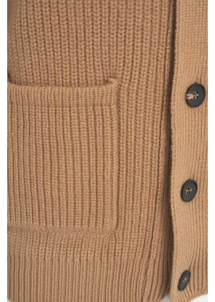 Cardigane Gender Ribbed cardigan with hood Beige Barbati (BM 19030975) 4