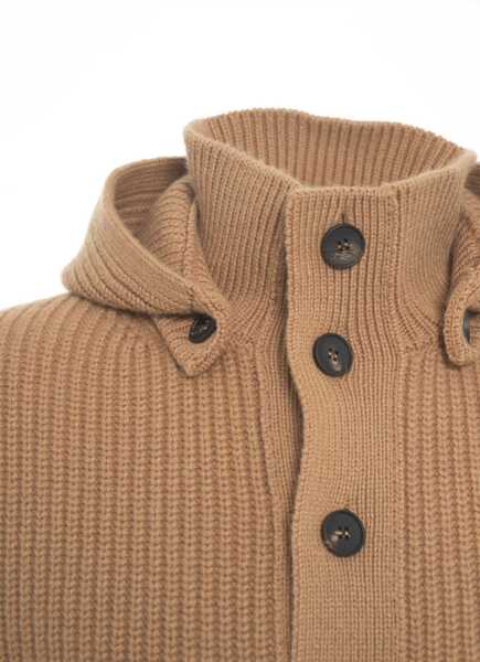 Cardigane Gender Ribbed cardigan with hood Beige Barbati (BM 19030975) 5