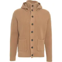 Cardigane Ribbed cardigan with hood Barbati