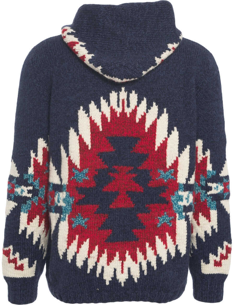 Pulovere casual Frantic Hooded knit jacket Blue Barbati (BM 19030981) 4