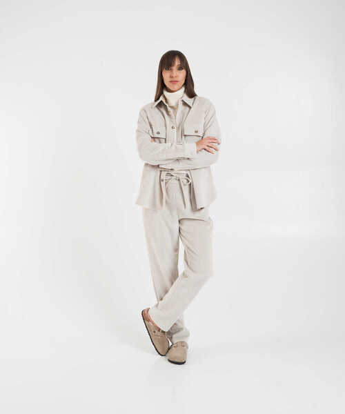 Bluze Gender Corduroy blouse White Femei (BM 19031011) 3