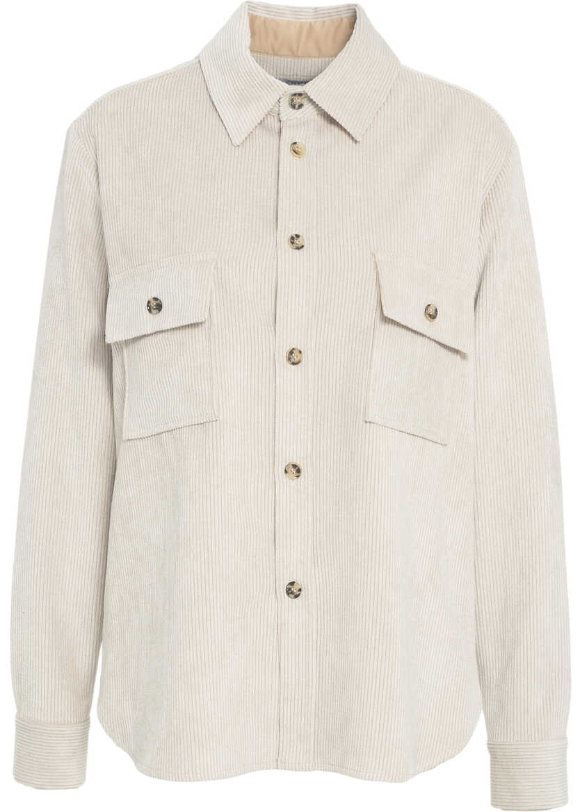 Bluze Gender Corduroy blouse White Femei (BM 19031011) 7