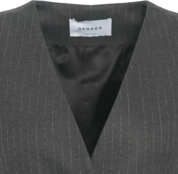 Veste Gender Vest with pinstripes Grey Femei (BM 19031035) 4