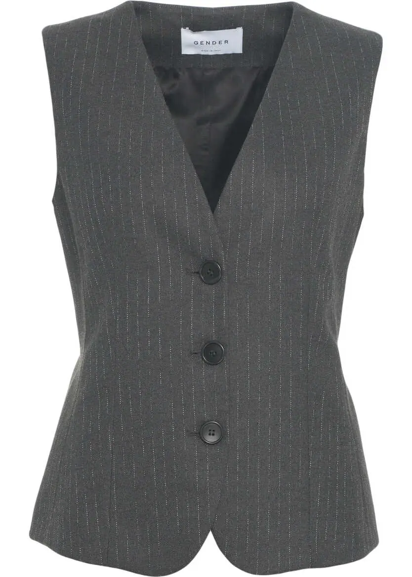 Veste Gender Vest with pinstripes Grey Femei (BM 19031035) 1