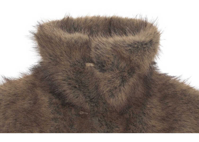Veste Liu Jo White Faux fur vest Brown Femei (BM 19031050) 4