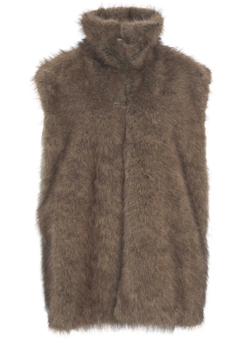 Veste Liu Jo White Faux fur vest Brown Femei (BM 19031050) 1
