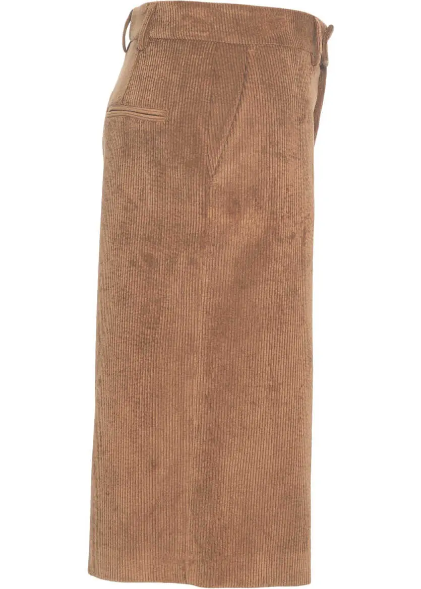 Pantaloni casual Gender Corduroy bermuda shorts Brown Femei (BM 19031089) 3