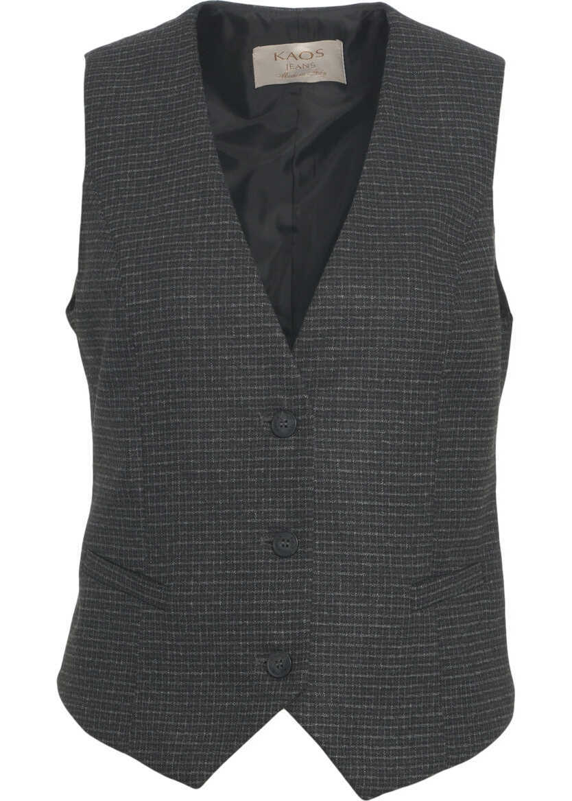 Veste Kaos Single-breasted vest Black Femei (BM 19031098) 2