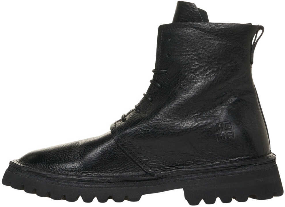 Ghete MOMA Leather boots Arizona Raw Black Barbati (BM 19031119) 4