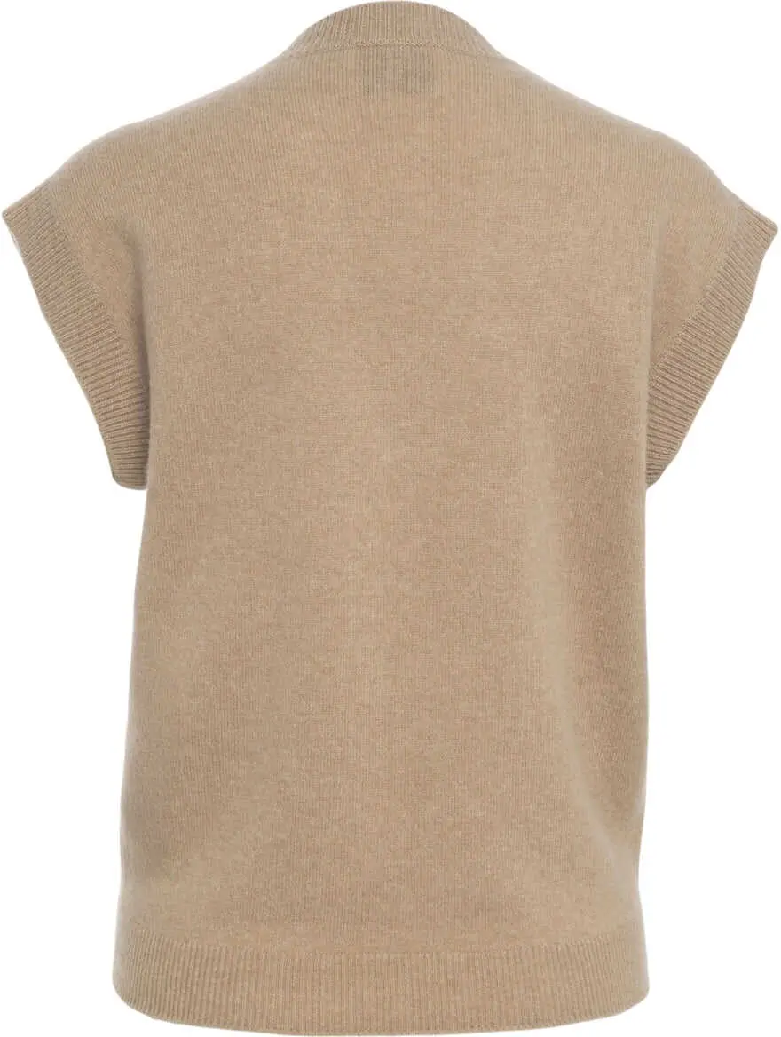 Pulovere casual MVM Cashmere knit vest Brown Femei (BM 19031128) 3