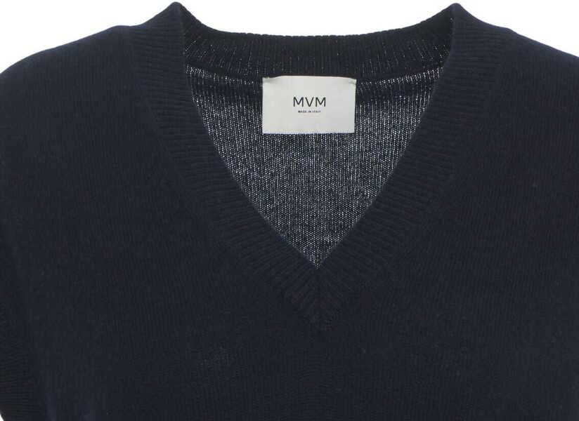 Pulovere casual MVM Cashmere knit vest Blue Femei (BM 19031128) 4