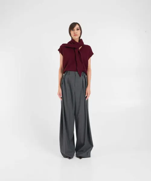 Pulovere casual MVM Cashmere knit vest Red Femei (BM 19031128) 4