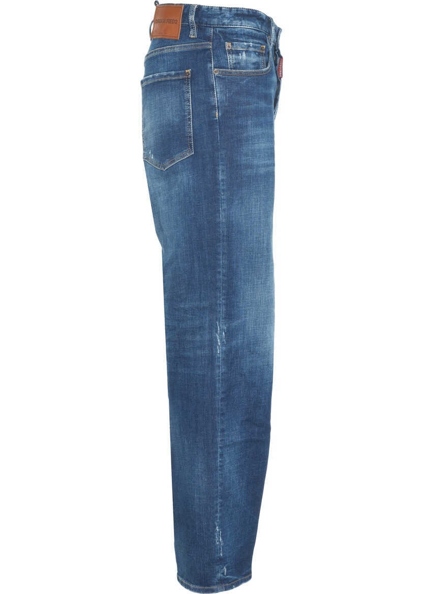 Blugi evazati DSQUARED2 Wide leg jeans Loose Blue Barbati (BM 19031152) 6