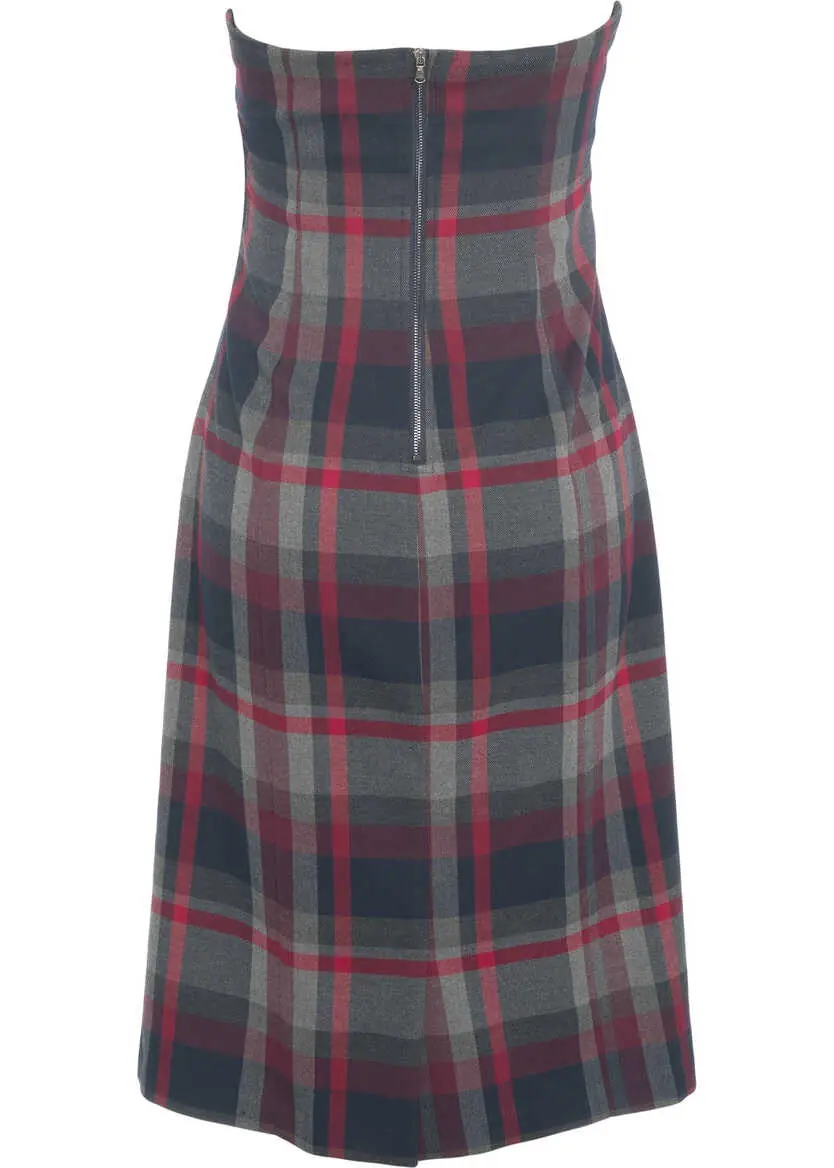 Rochii lungi Otto d ame Midi dress with check pattern Multicolor Femei (BM 19031161) 3