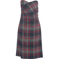 Rochii lungi Midi dress with check pattern Femei