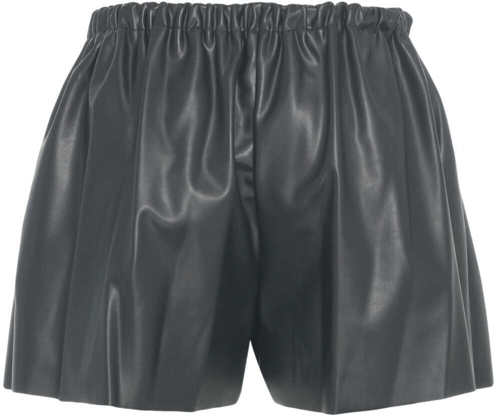 Pantaloni scurti NORMA KAMALI Faux leather shorts Black Femei (BM 19031173) 4