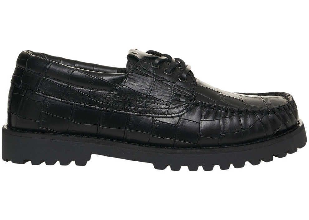 Mocasini Copenhagen Lace-up shoes in croco look Black Femei (BM 19031176) 2