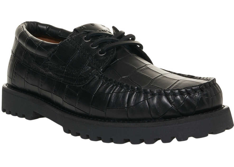 Mocasini Copenhagen Lace-up shoes in croco look Black Femei (BM 19031176) 4