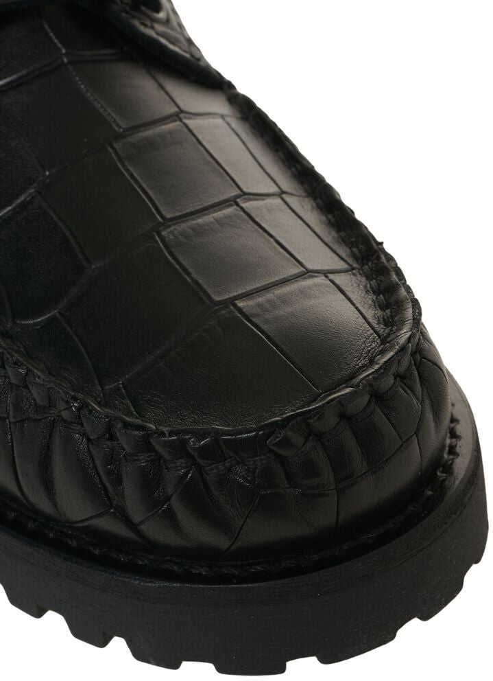 Mocasini Copenhagen Lace-up shoes in croco look Black Femei (BM 19031176) 6