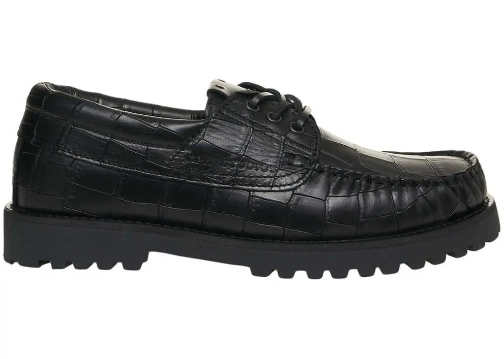 Mocasini Copenhagen Lace-up shoes in croco look Black Femei (BM 19031176) 1