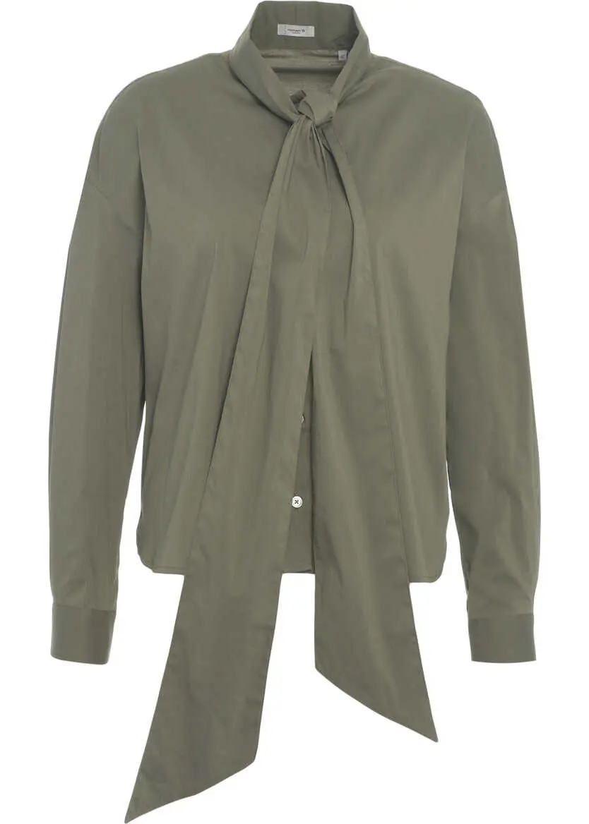 Bluze Himons Blouse with bow collar Green Femei (BM 19031194) 6