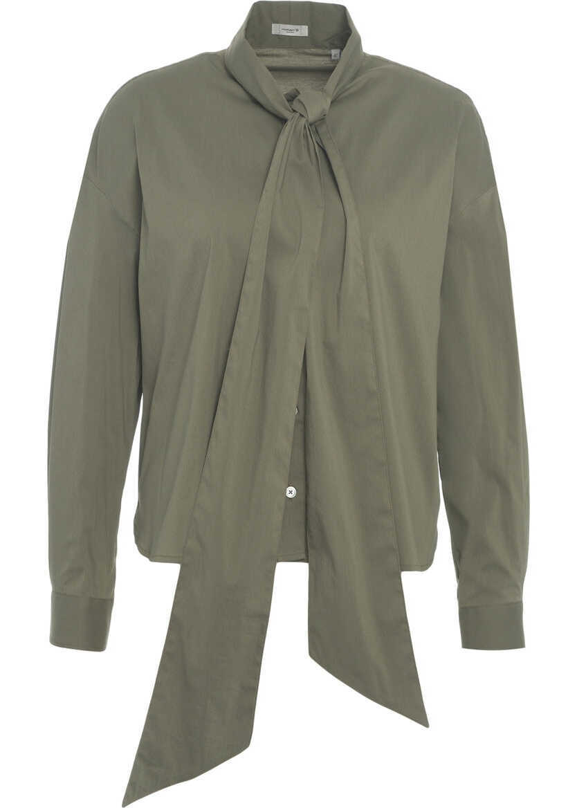 Bluze Himons Blouse with bow collar Green Femei (BM 19031194) 1