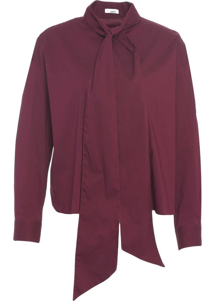 Bluze Himons Blouse with bow collar Red Femei (BM 19031194) 2