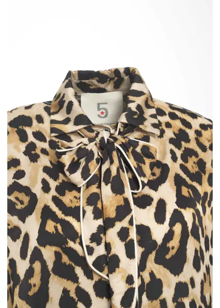 Bluze 5 Progress Blouse with bow collar Beige Femei (BM 19031197) 5