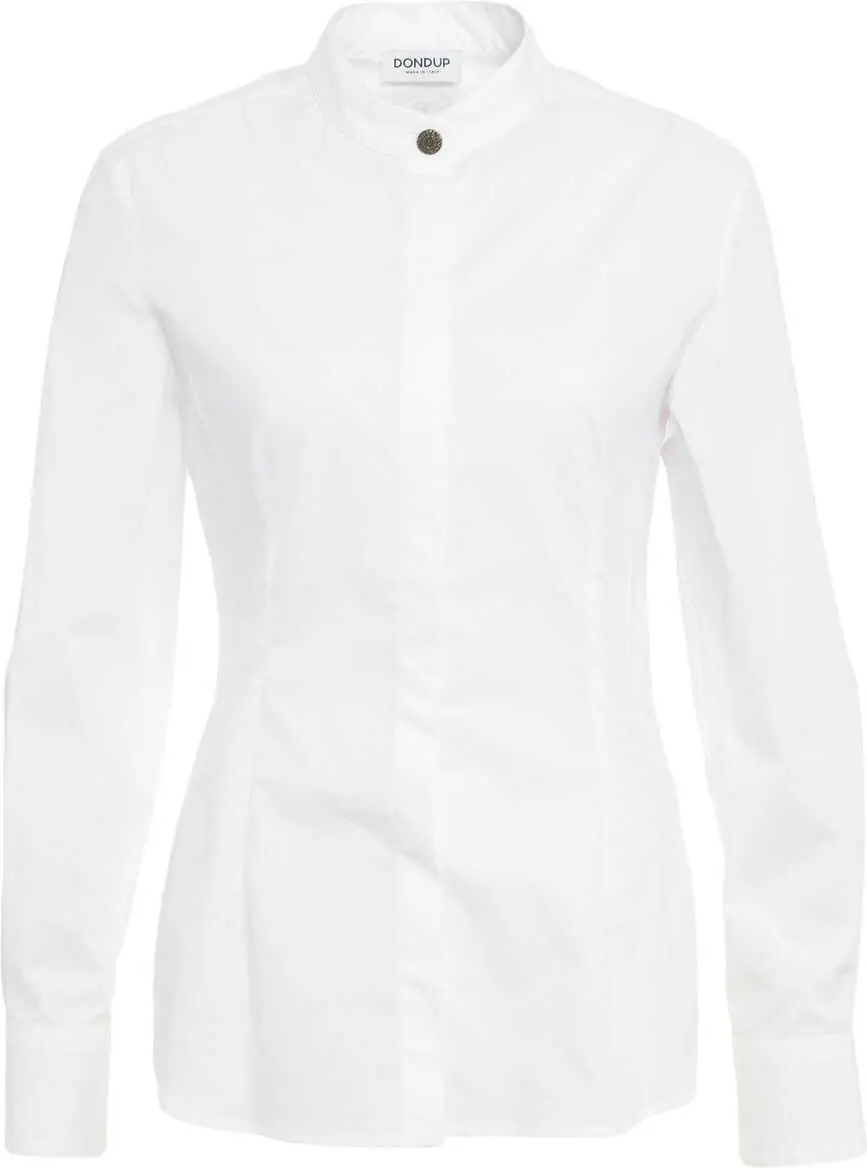 Bluze Dondup Mandarin collar blouse White Femei (BM 19031200) 2