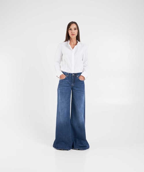 Bluze Dondup Mandarin collar blouse White Femei (BM 19031200) 3