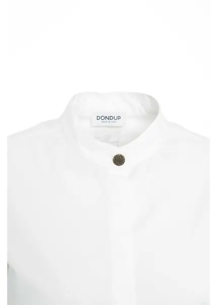 Bluze Dondup Mandarin collar blouse White Femei (BM 19031200) 5