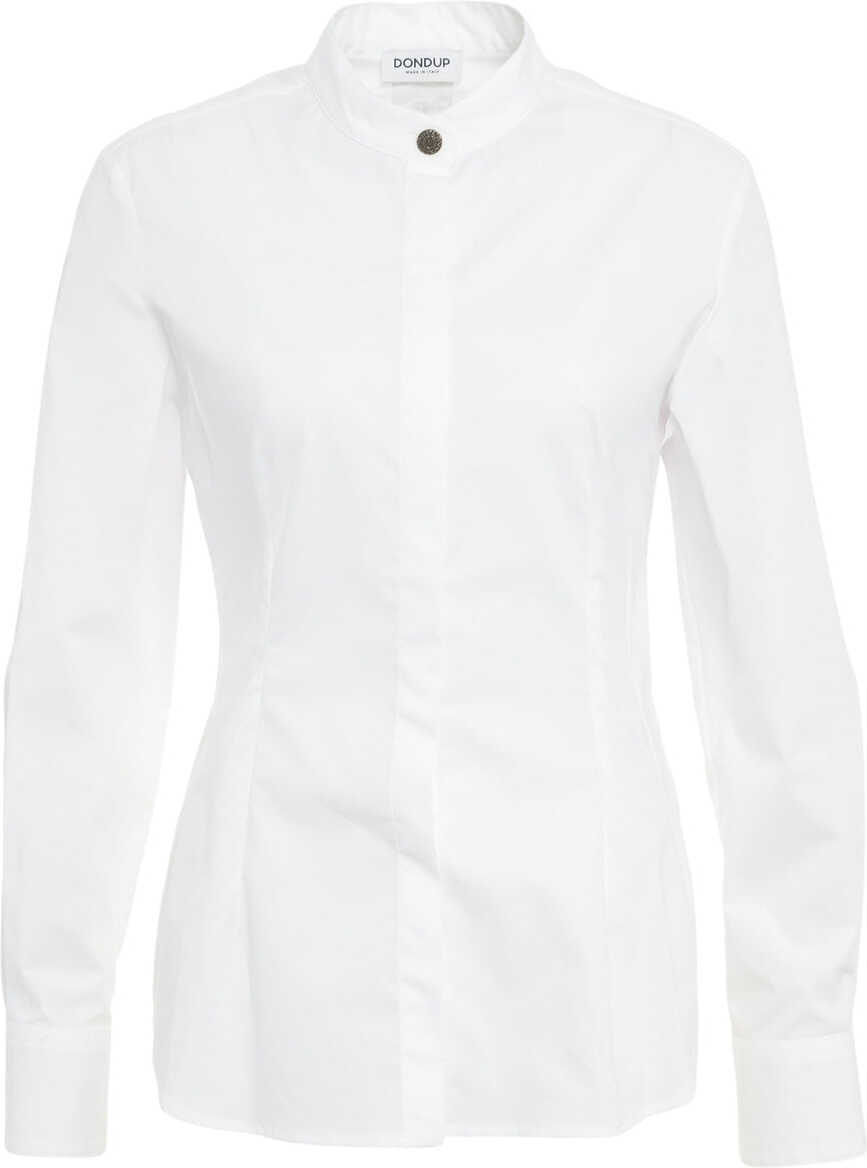 Bluze Dondup Mandarin collar blouse White Femei (BM 19031200) 7