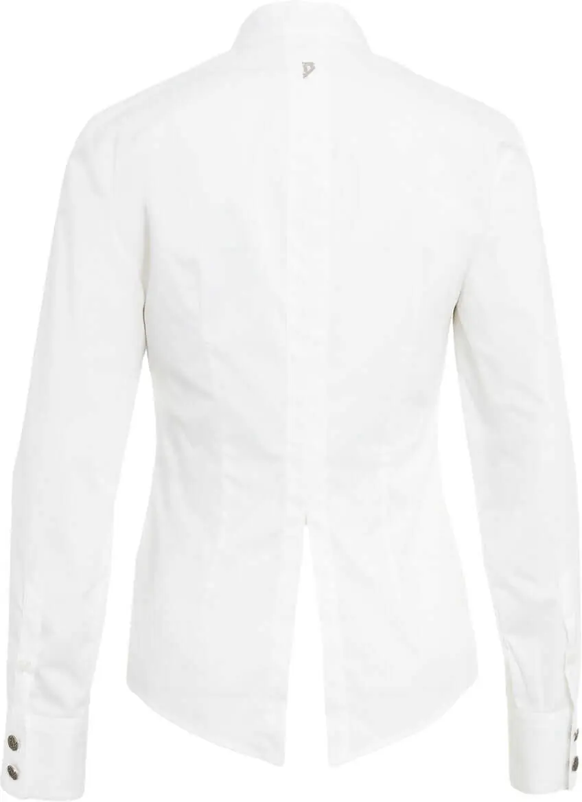 Bluze Dondup Mandarin collar blouse White Femei (BM 19031200) 8