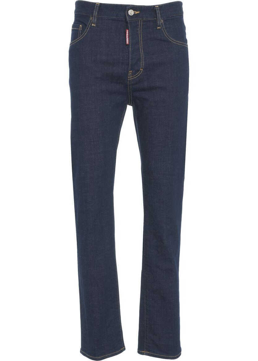 Blugi slim fit DSQUARED2 Slim fit jeans 642 Blue Barbati (BM 19031215) 6