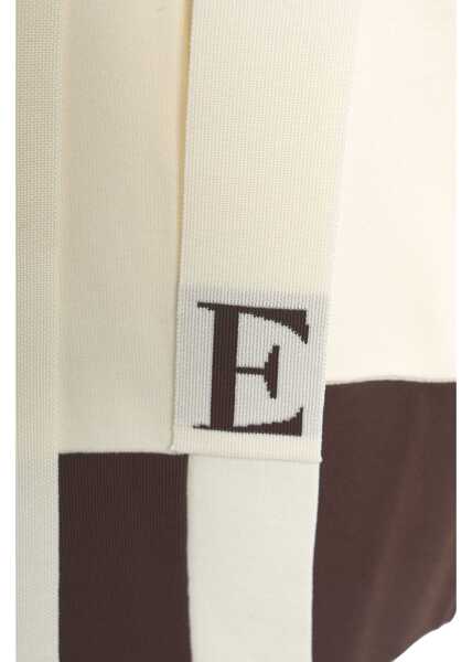 Cardigane Elisabetta Franchi Cardigan with waist belt White Femei (BM 19031233) 5