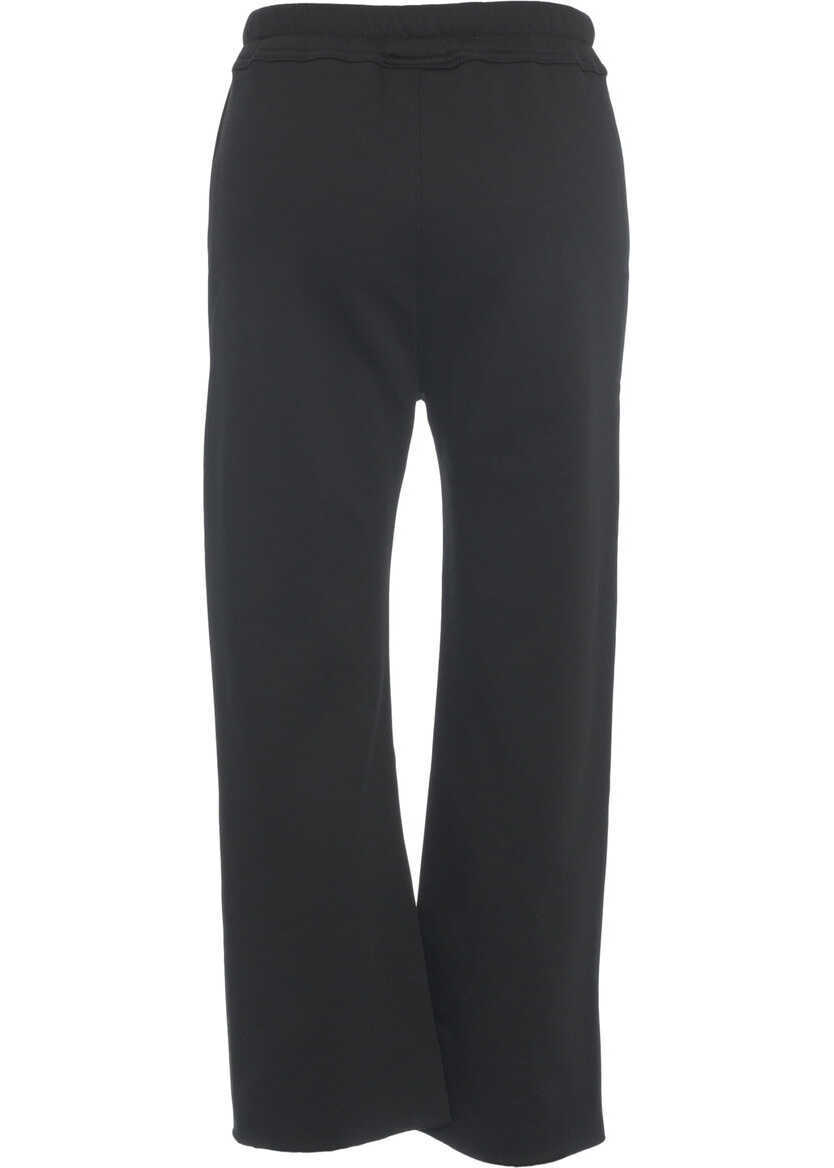 Pantaloni de trening Thom / Krom Wide leg joggers Black Femei (BM 19031236) 4