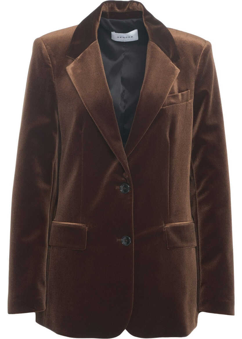 Sacouri Gender Velvet blazer Bronze Femei (BM 19031242) 2