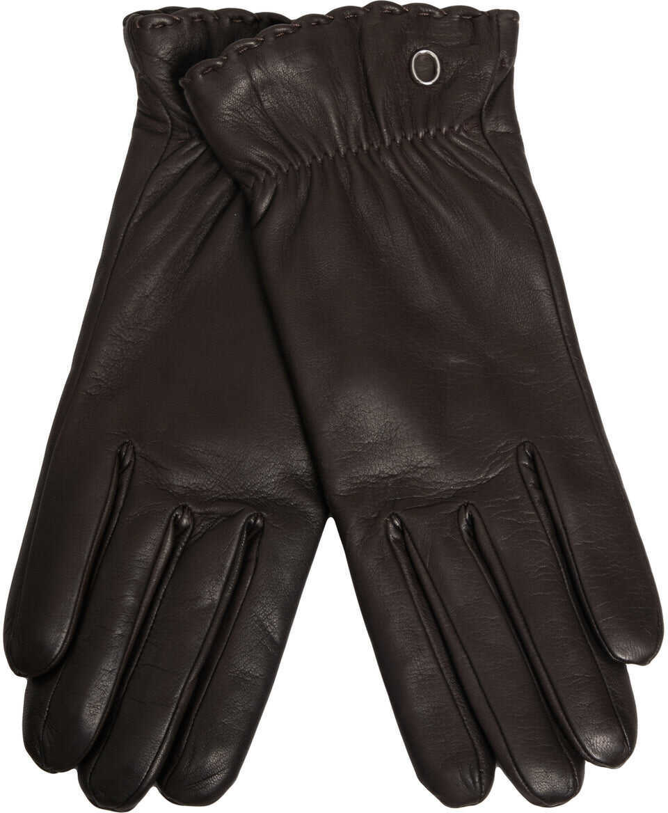 Manusi Orciani Leather gloves Brown Femei (BM 19031251) 2