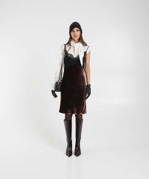 Manusi Orciani Leather gloves Brown Femei (BM 19031251) 3