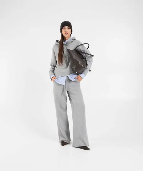 Pantaloni de trening Dondup Wide leg joggers Grey Femei (BM 19031254) 3