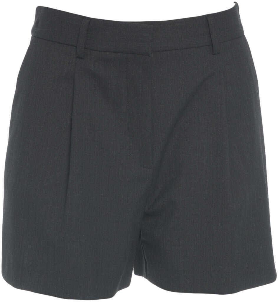 Pantaloni casual Otto d ame Bermuda shorts with pleats Black Femei (BM 19031266) 2