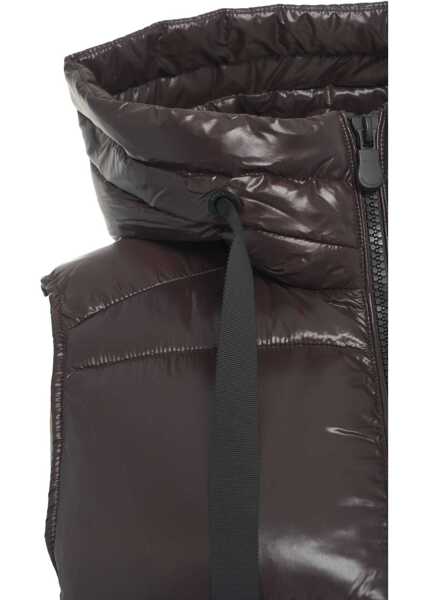 Geci de iarna Save the Duck Long quilted vest Brown Femei (BM 19031281) 4